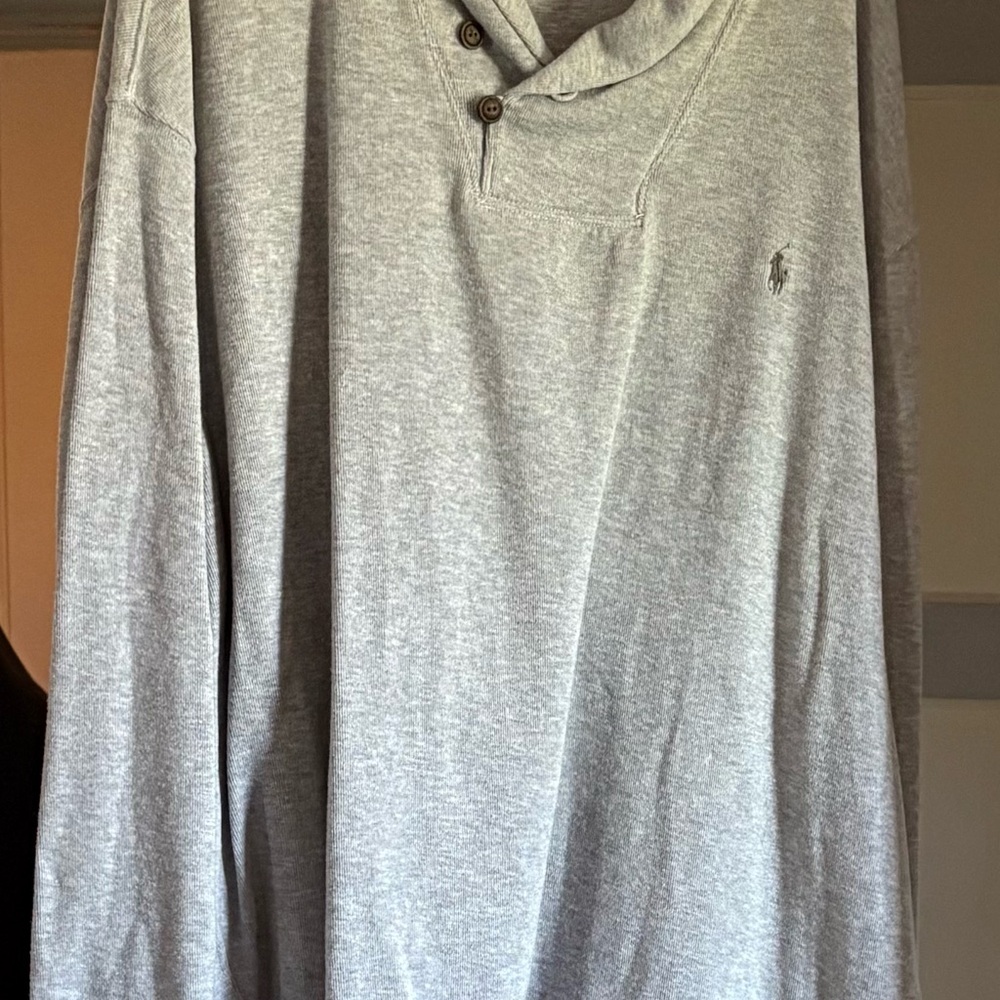 Ralph Lauren Estate Rib Gray Sweater